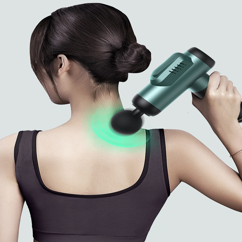 Full Body Massager Massage Gun Professional Electric Deep Tissue Muscle Body Back Neck Massager Relaxation Pain Relief Fascia Gun 230821