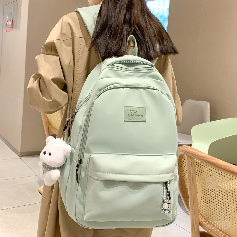 School Bags Plush Backpacks Pink Women Cute Girl Lady Laptop Nylon Female Book Fashion Bag Travel Waterproof Student Backpack College Leisure 230821