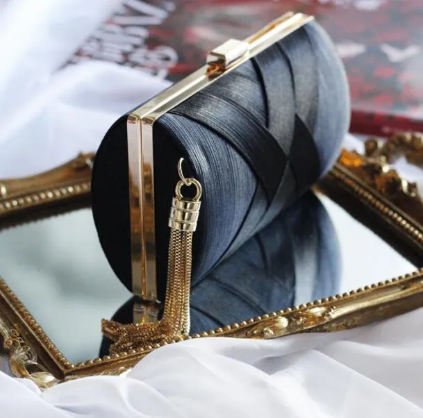 Explosion Style Tassel Dinner Bag Female Silk Banquet Evening Dress HandBags Clutch 2020 Women Hand AccessoriesZZ