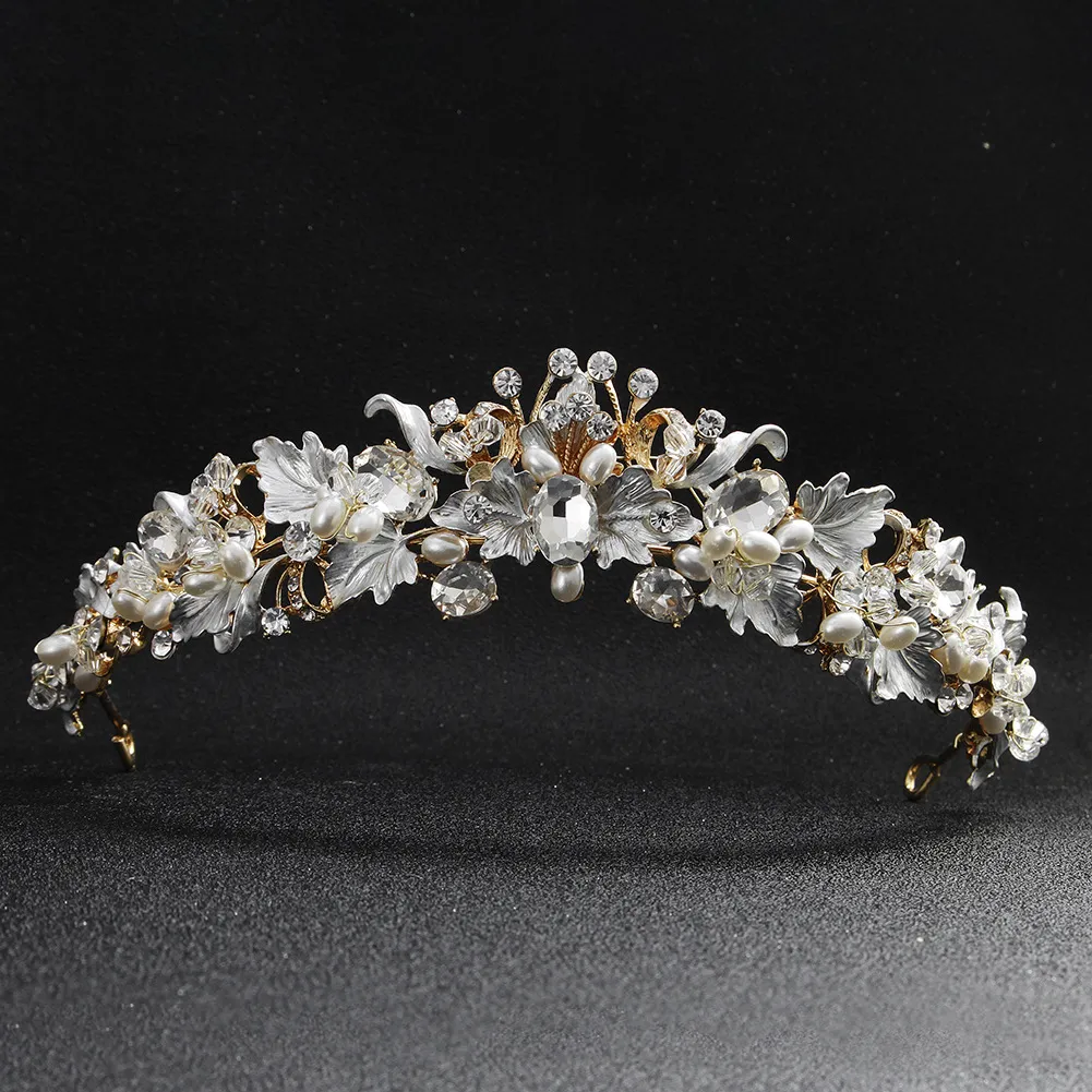 Evening Party Accessories Brand Silver Handmade New Bridal Wedding Crystal Rhinestone Headband Headpiece Crown Tiara Prom PageantZZ