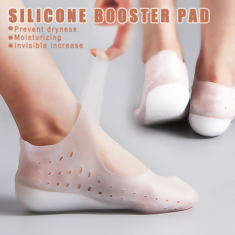 Shoe Parts Accessories 1 Pair Invisible Height Lift Heel Pad Sock Liners Increase Insole Silicone for Women Men Elastic Protection Cushion Hidden 2308