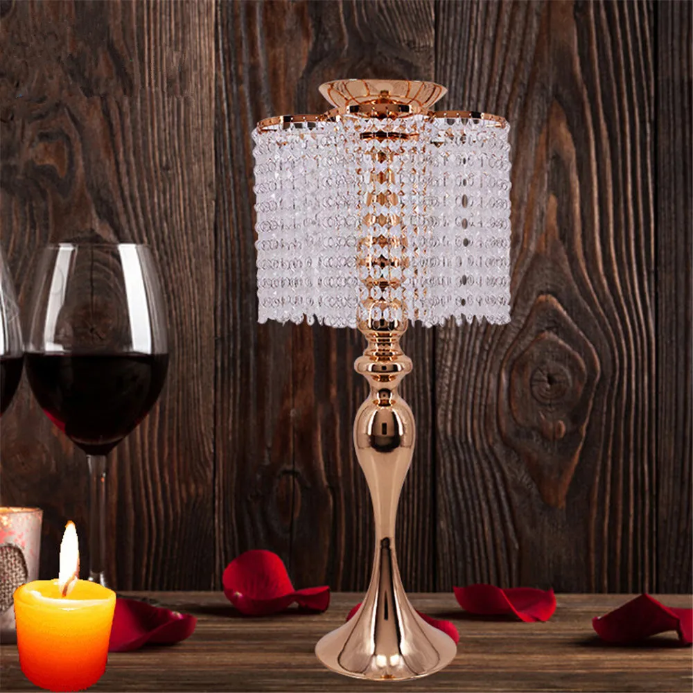 Party Decoration 10PCS Chandelier Crystal Wedding Centerpiece Head Table Acrylic Flower Stand Tall Vase Event Road LeadZZ