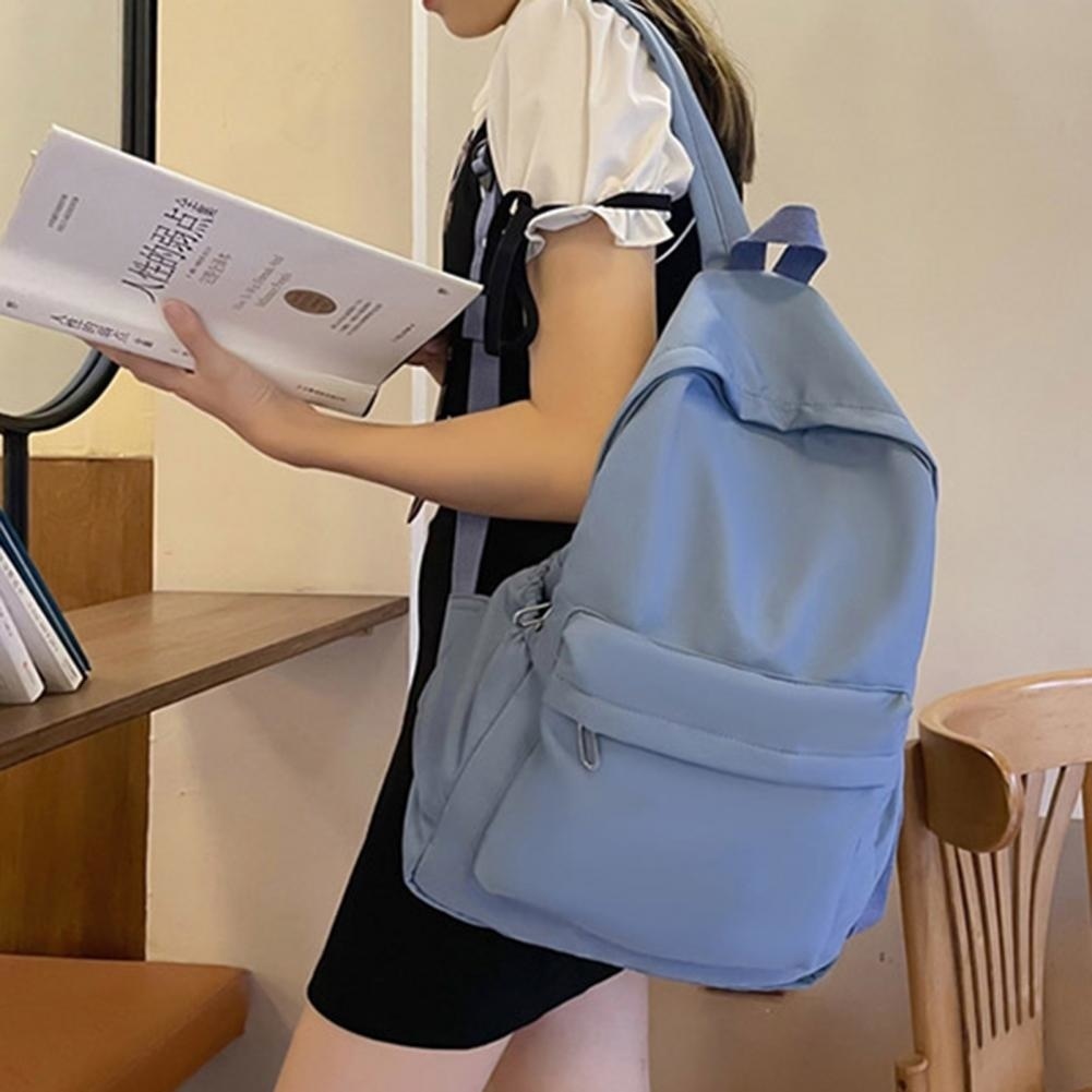 School Bags Plush Backpack Men Backpack Shoulder Teenage Girl Schoolbag Solid Color Sport Bag Large Capacity Laptop Rucksack 230821