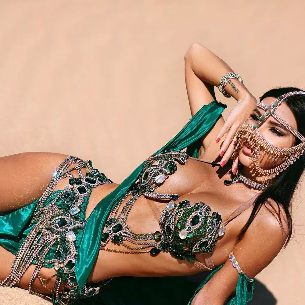 Party Masks Bohomia Fashion Tassel Veil Masks Women Metal Chain Face Mask Masquerade Dance Party Face Curtain Charming Jewelry 230818