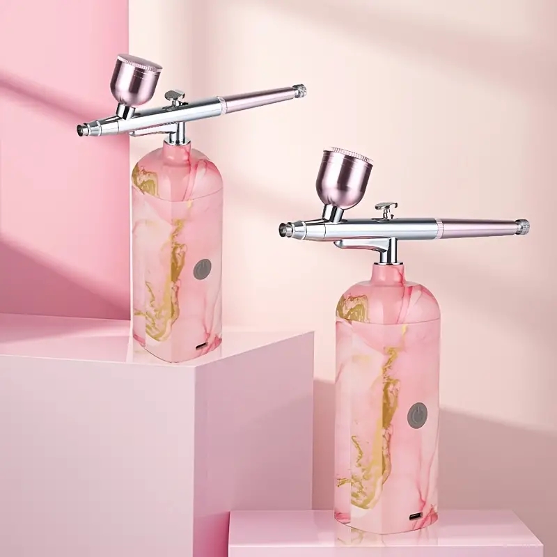 Oxygen Facial Portable Airbrush, Skin Care Spray Airbrush Facial Steamer, Household Handheld Makeup Airbrush, Nutrient Solution Toner Mist Sprayer Fac