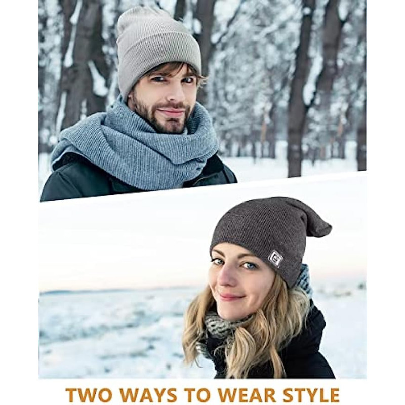 Beanie/Skull Caps GADIEMKENSD Long Cuffed Beanie Lightweight Stretchy Fit Unisex One Size 55.9 -59.7cm 230822