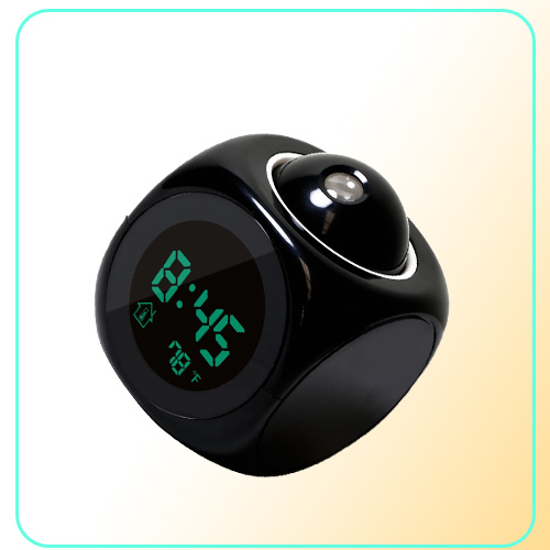 Attention Projection Digital Weather LED Snooze Alarm Clock Projector Color Display Backlight Bell Timer6021987