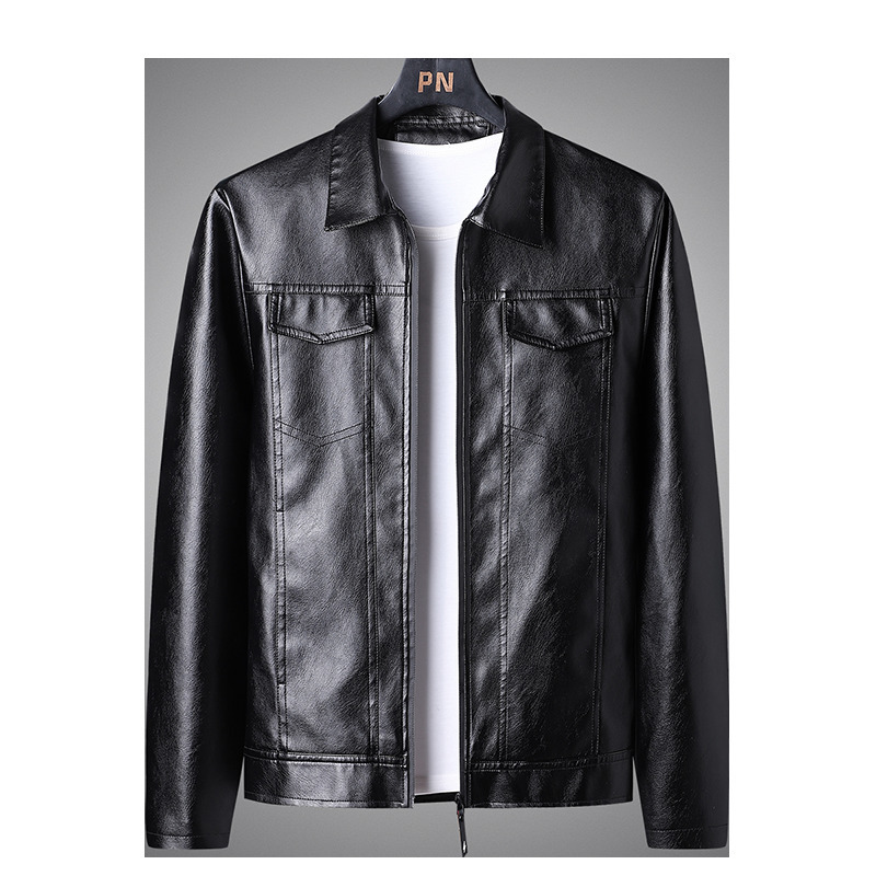 Men's Jackets Spring Autumn Men's Motorcycle Leather Jacket High Quality Fashion Causal Vintage Coat Turndown Collar Men Jacket 230821