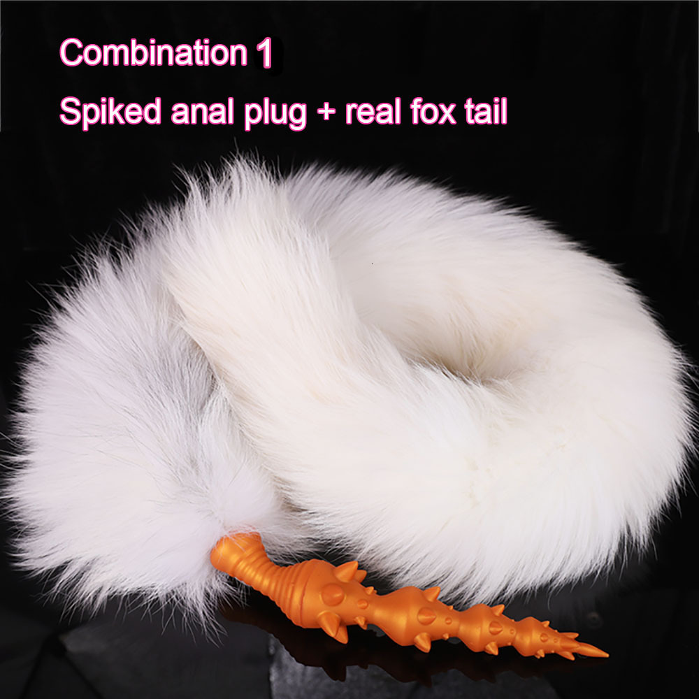 Anal Toys Butt Plug With Tail Cosplay Adult Sex Games For Women Dog DildosSpiked Plugs DIY 356595cm Real toys 230821