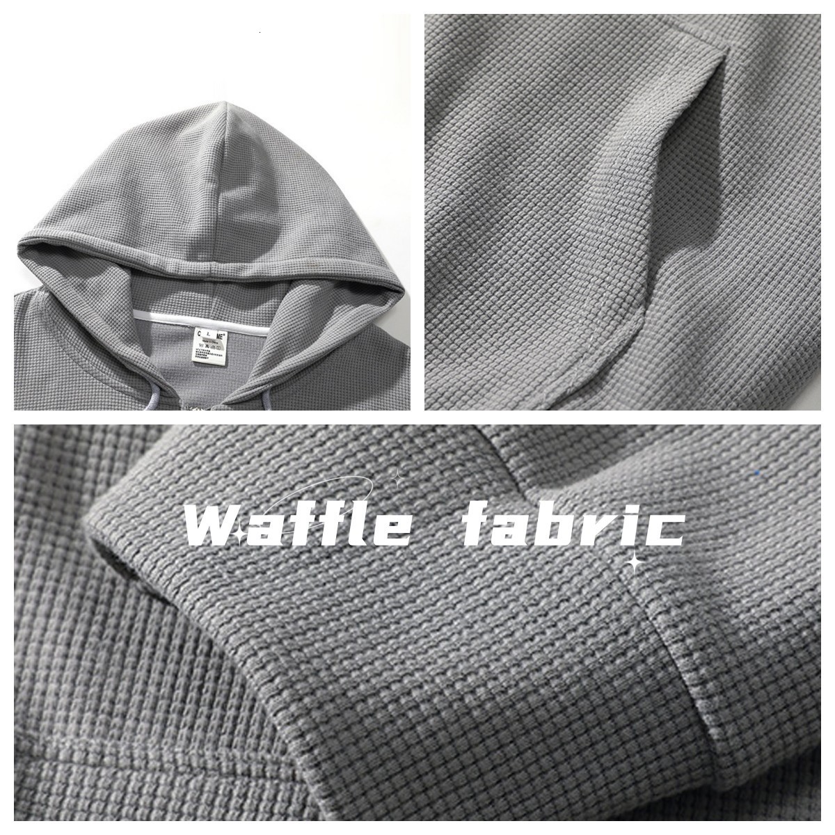 Men's Hoodies Sweatshirts Solid Color Hoodies Men Zip Up Sweatshirts Harajuku Long Sleeve Gothic Hooded Jacket Coats Y2k Loose Unisex Pullove Blo