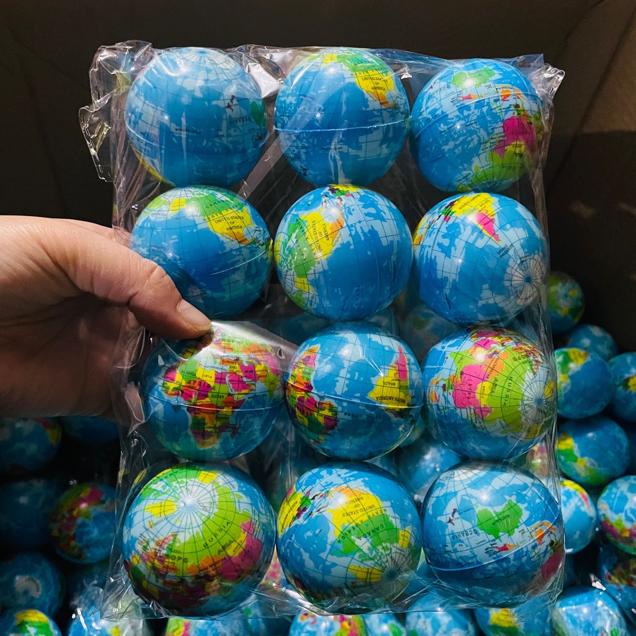 World Map Soft Foam Earth Globe Hand Wrist Exercise Stress Relief Squeeze Foam Ball GS (2017) 2637