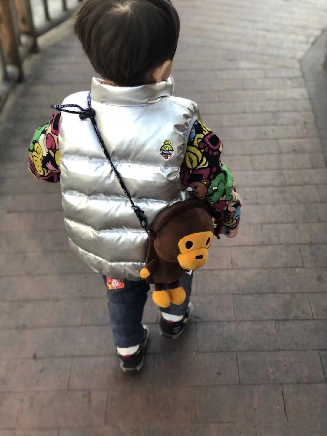 Backpacks Plush Cute Monkey Kids Diagonal Bag Phone Mini Shoulder Bag 230821