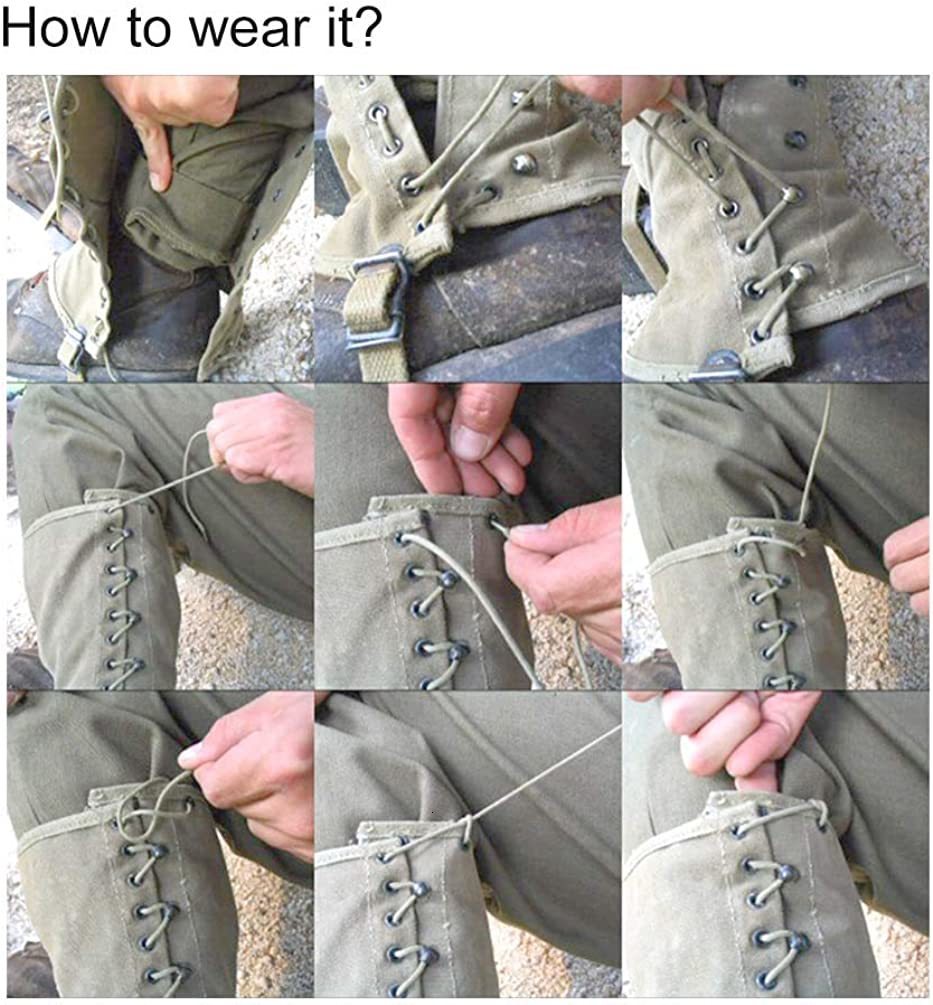 Bag Parts Accessories Oleader Reproduction WW2 M1936 Leggings WWII US Army Canvas Gaiters Puttee Protection for Legs3R Khaki 230822 baa0 4