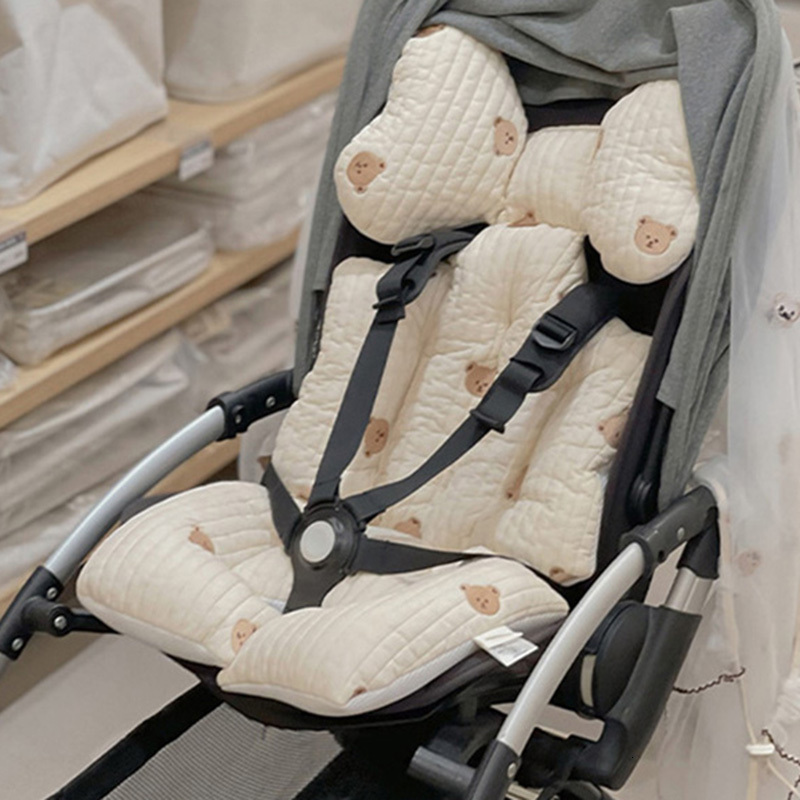 Stroller Parts Accessories Baby Stroller Seat Cushion Pad for Car Puchair Liner Mat Thicken Cotton Breathable Cart Mattress Infant born Pram Accessori