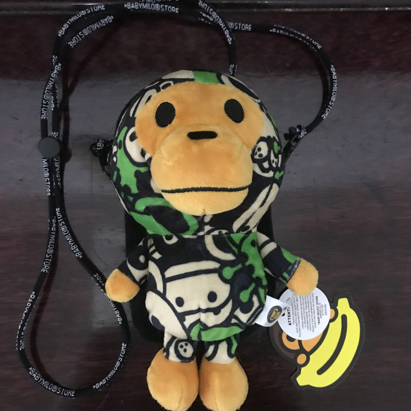 Backpacks Plush Cute Monkey Kids Diagonal Bag Phone Mini Shoulder Bag 230821