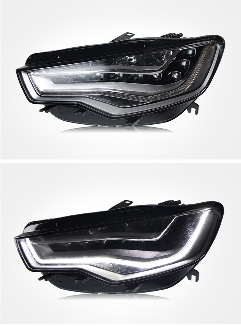 Cars For Audi A6L 2012-20 15 Headlight Assembly With Dragon Ball Full LED Headlights Daytime Turn Signals Lights
