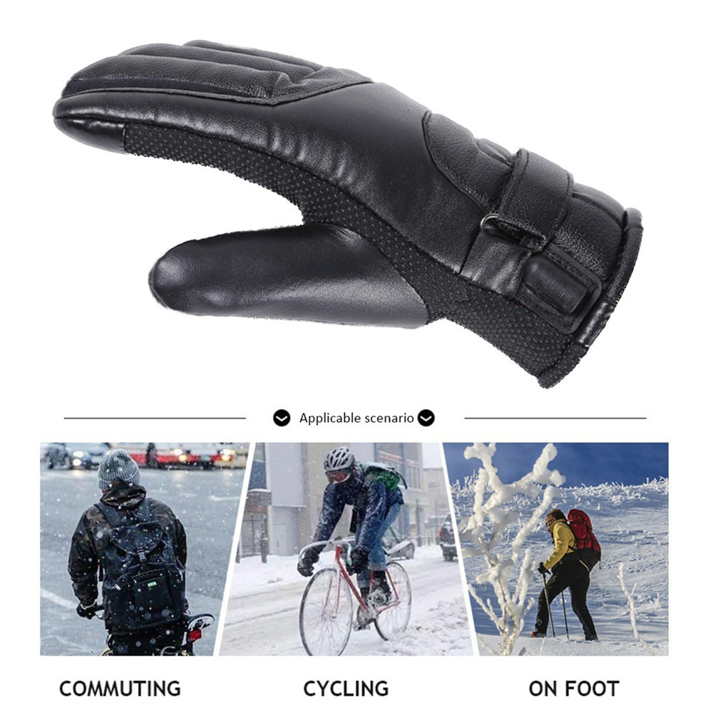 Sports Gloves Electric Heated Rechargeable USB Hand Warmer Heating Winter Motorcycle Thermal Touch Screen Bike Waterproof 230821