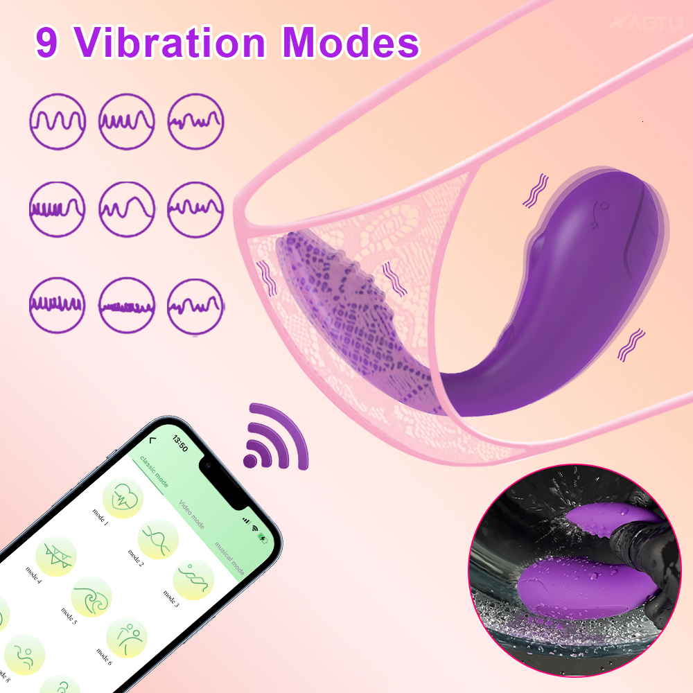 Adult Toys Sex Bluetooth Female Vibrator Egg APP Control G Spot Stimulator Dildo Vibrating Vagina Balls Goods for Women Panties 230821