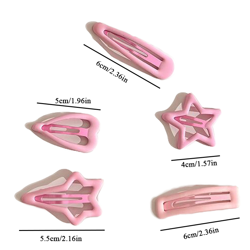 Hair Clips Barrettes star children s hairpin pink love alloy bb clip net red baby bangs hair accessories headdress 230822