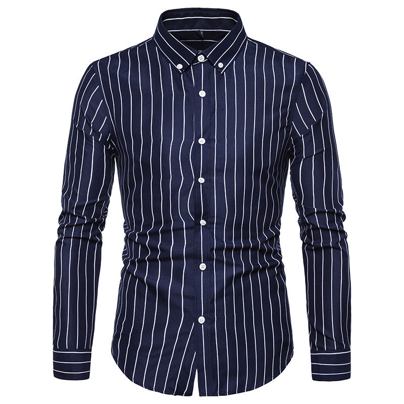 Men's Casual Shirts Thin Shirt Long Sleeved Stripe Quick Drying No Ironing Exquisite Inch 230822