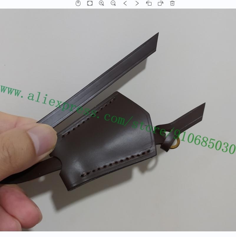 Bag Parts Accessories Top Grade Real Vachetta Vegetable Tanned Calf Leather Key Bell Hanging Name Tag Strap Customization Stamp Service 3 Colors dh293