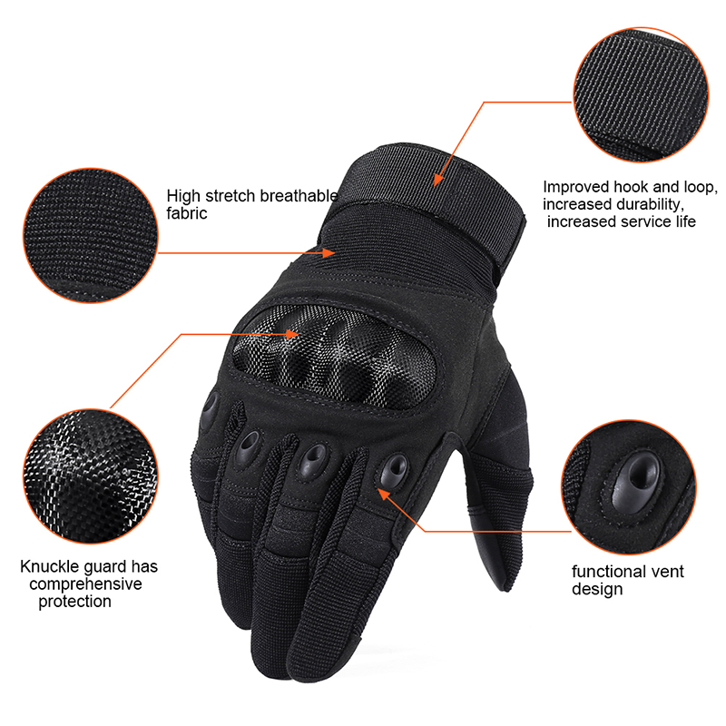 New Brand Tactical Gloves Army Paintball Airsoft Shooting Police Hard Knuckle Combat Full Finger Driving Gloves Men CJ191225