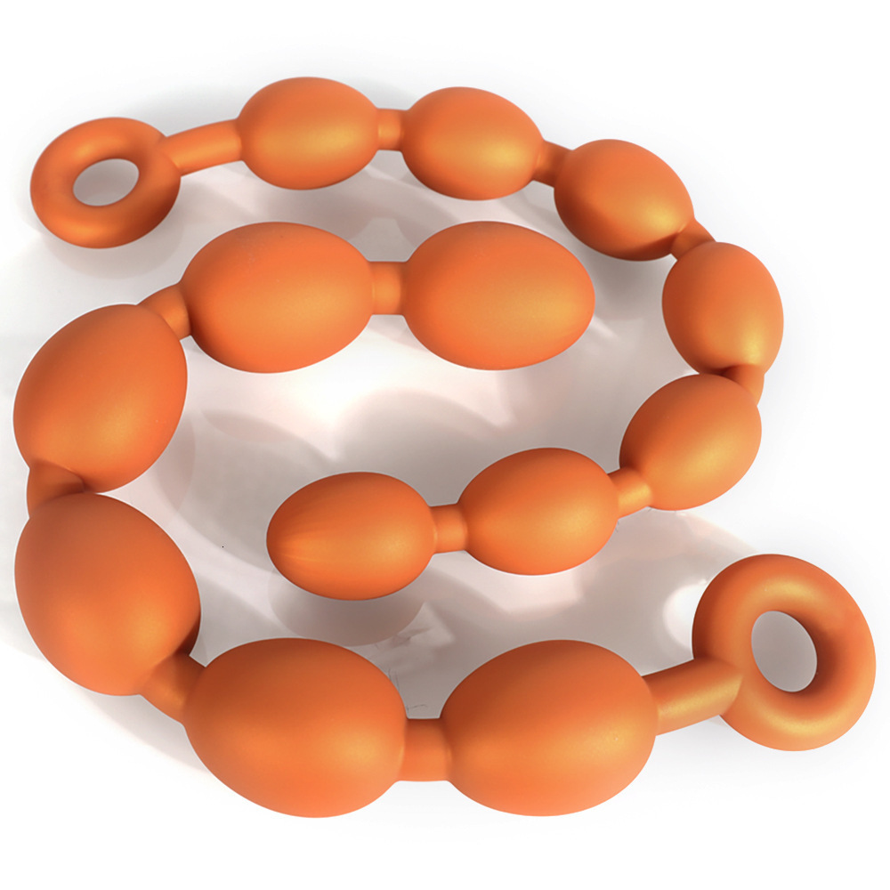 Anal Toys Eggs Shape Pull Beads Prostate Massage Long Deep Butt Plug Liquid Silicone Ovipositor Fun Sexual For MenWomen 230821