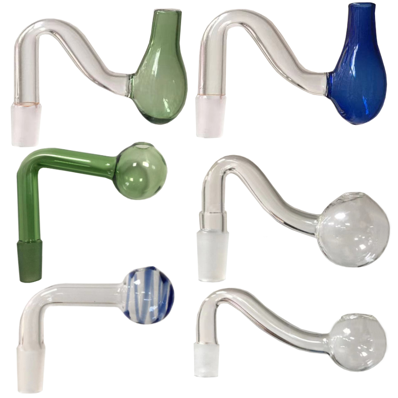 Glass Oil Burner Pipe Smoking Bowl Bubbler Downstem 10mm 14mm 18mm Male Down Stem Bowls Slide for Hookah Bong Wholesale