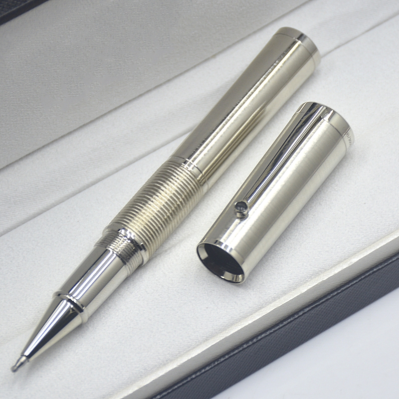 Great Mahatma Gandhi Signature Rollerball Pen Black Carbon Fiber And Titanium Metal Office School Writing Ink Fountain Pens 0680/3000