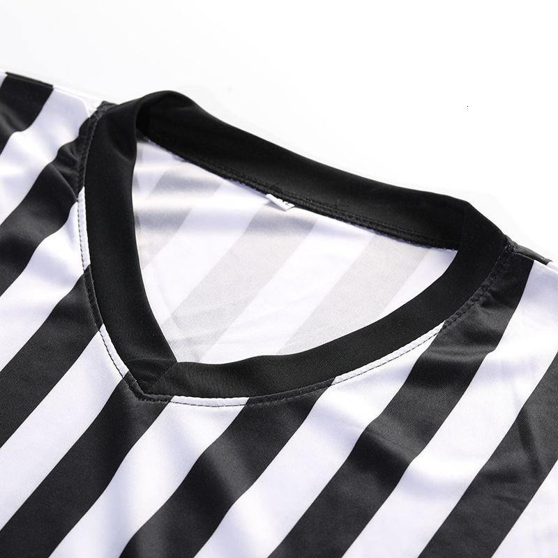 Outdoor TShirts Mens Basketball Soccer Football VNeck Referee Shirt Wrestling Boxing Professional Umpire Striped Run Short Sleeve Tshirt 230821