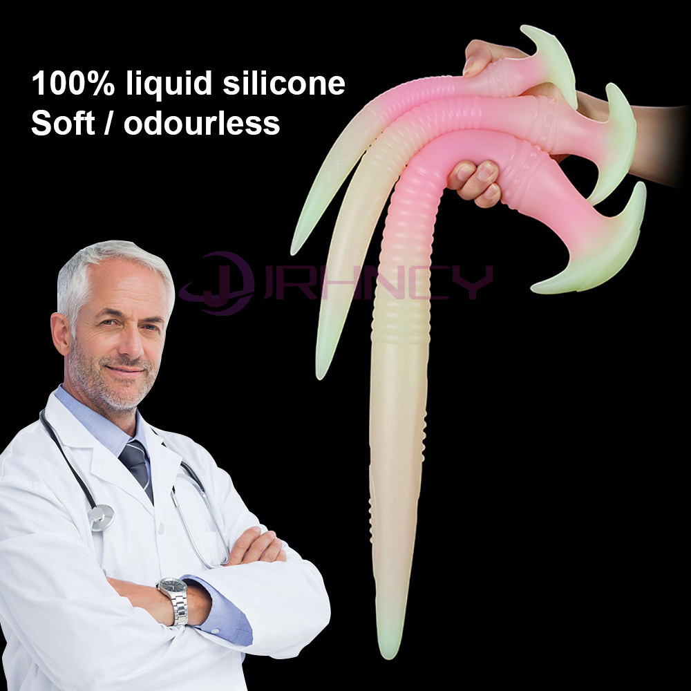 Anal Toys Soft Plug For Adult Sex Toy Women Men Couples Liquid Silicone Dildo Dilator Masturbators long Butt Luminous 230821