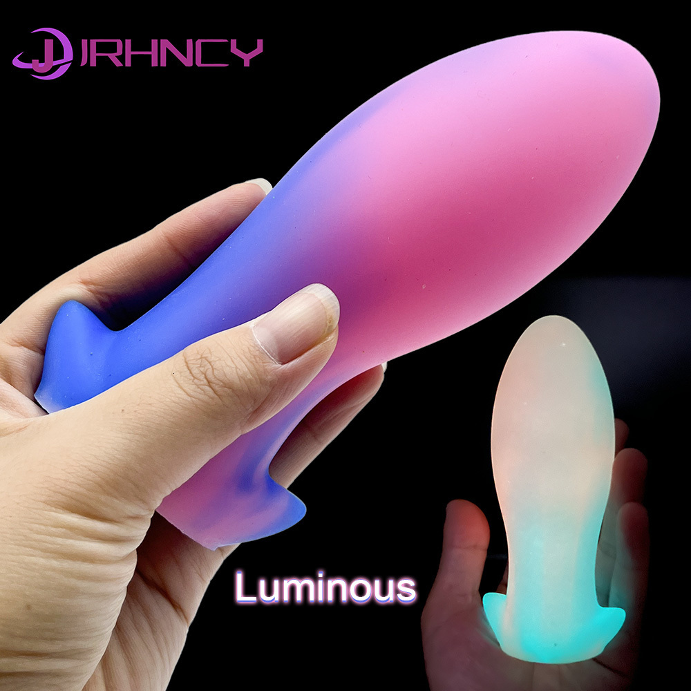 Anal Toys Egg Plug Luminous Beautiful Butt Liquid Silicone Soft Sex Toy For Men Women VaginalAnal Fisting 230821