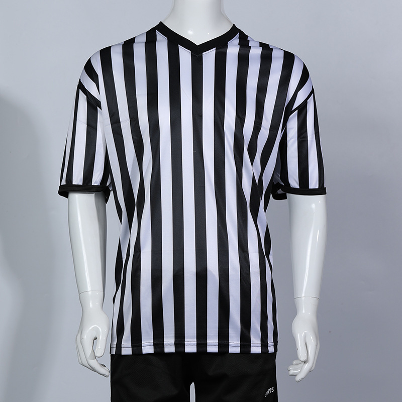 Outdoor TShirts Mens Basketball Soccer Football VNeck Referee Shirt Wrestling Boxing Professional Umpire Striped Run Short Sleeve Tshirt 230821