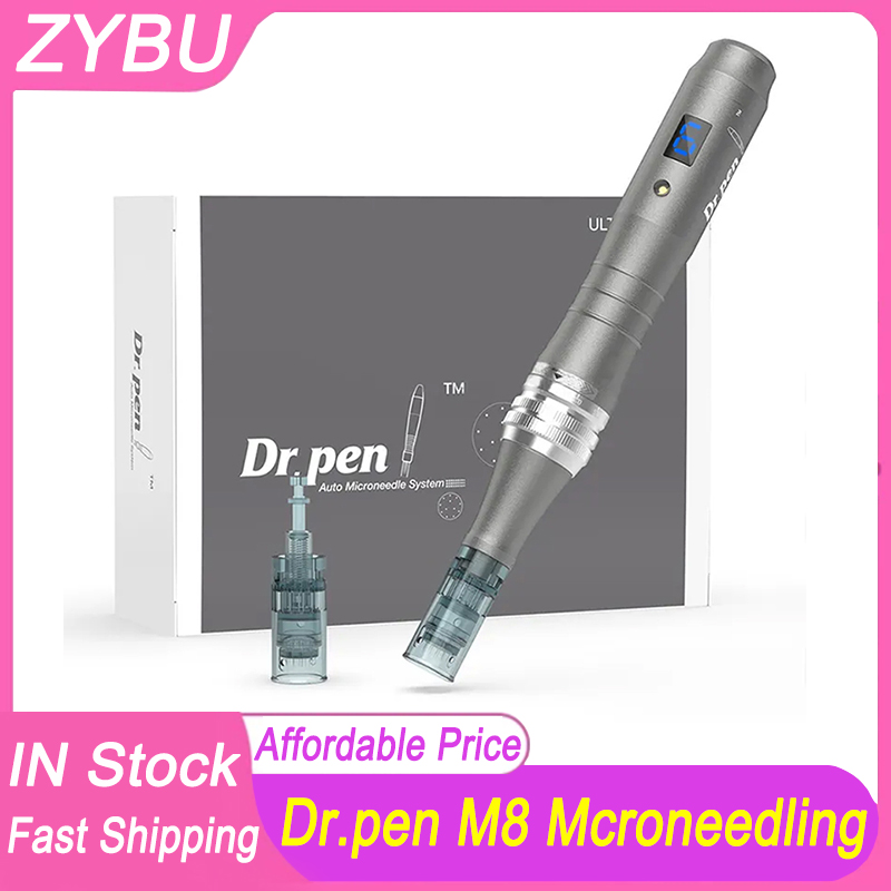 Tattoo Machine Dr Pen Ultima M8 Professional Microneedling System Wireless Derma Auto Skin Care Tool Kit for Face and Body 2 Pcs Cartridges Meso Thera