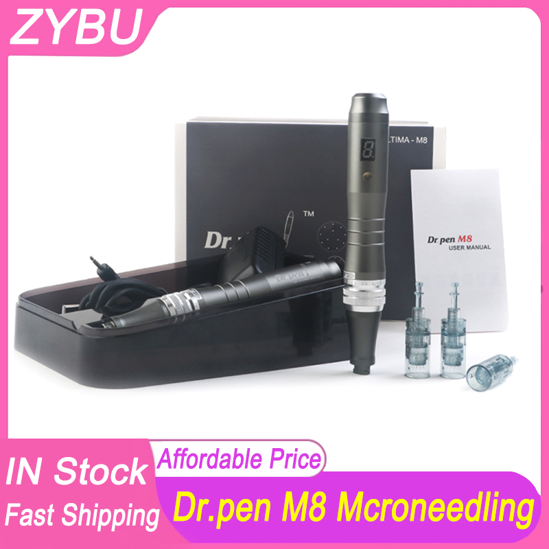 Dr Pen Ultima M8 Microneedling Pen Wireless Derma Pen Adjustable Microneedle Dermapen Meso Therapy MTS PMU With 2pcs Needle Cartridge
