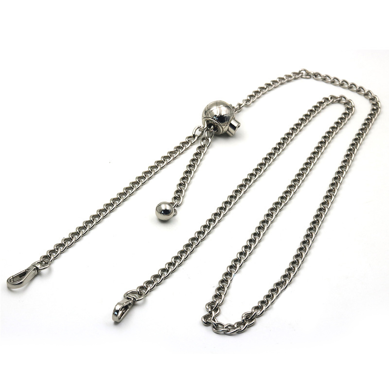 Bag Parts Accessories 140cm Adjustable Bag Chain - 7mm Replacement Metal Purse Chain Shoulder Crossbody Bag Strap Handle with Length Adjustable Ball 2
