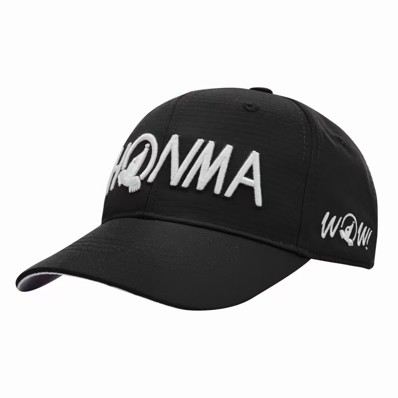 Unisex HONMA Golf Hat Black and White Color Cotton Embroidery Baseball Caps Outdoor Sports Leisure Fashion Cap
