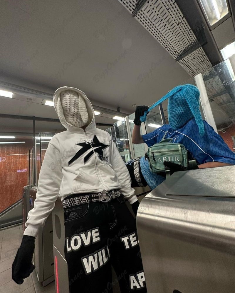 Men's Hoodies Sweatshirts American Style Retro High End White O-Neck Hoodies for Men Full Zipper Sweatshirt All Match Ins Y2K Loose Lazy Style Ja