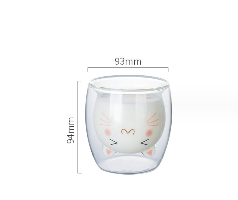The latest 12.2OZ double -layer glass Christmas coffee mug, many styles choose, support customization of any logo