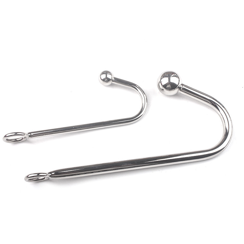 Anal Toys Stainless Steel Hook Prostate Massage Butt Plug with Ball Metal Anus Dilator Masturbation Fetish Sex for Men Women Gay 230821