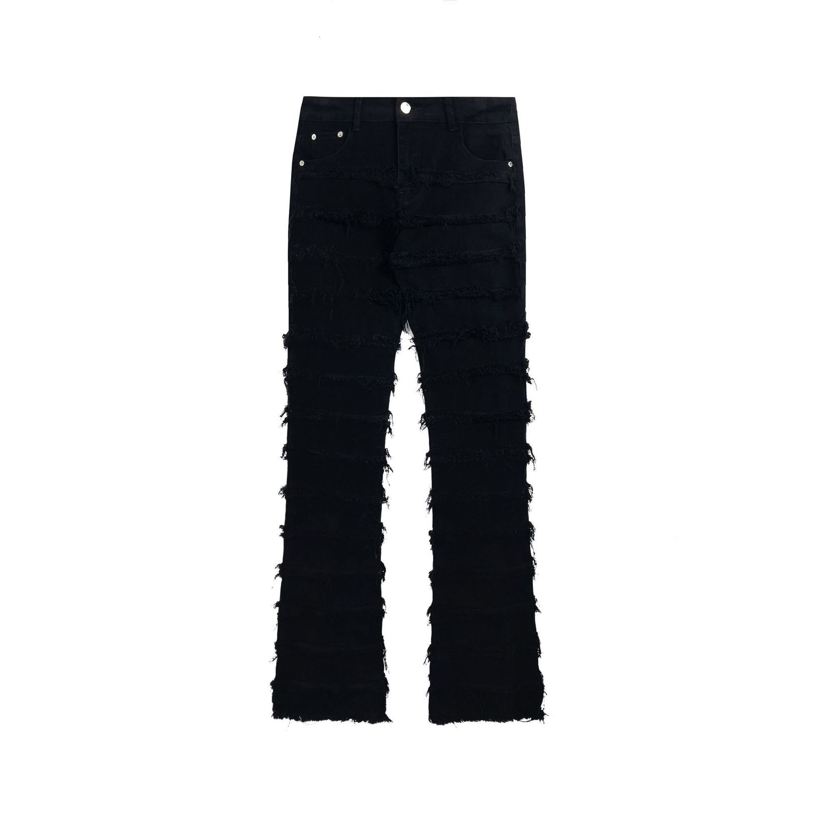 Men's Jeans American style black erosion damaged rough high street jeans men's ins hip-hop fashion vintage skinny pants streetwear 230821