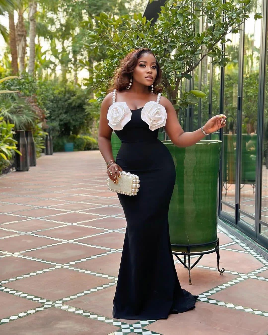 August 2023 Aso Ebi Black Mermaid Prom Dress Pearls Satin Evening Formal Party Second Reception Birthday Engagement Gowns Dresses Robe De Soiree Zj798