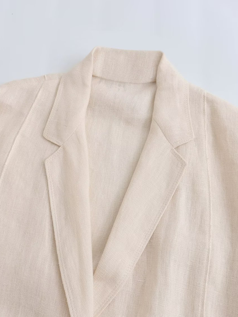 Womens Wool Blends Solid Casual Split Coat Women Autumn Turndown Collar Long Sleeve Laceup Cardigan Jackets Fashion Simple Jacket 230822