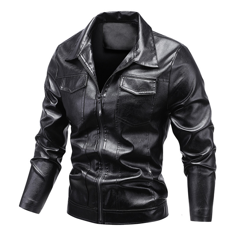 Men's Jackets Spring Autumn Men's Motorcycle Leather Jacket High Quality Fashion Causal Vintage Coat Turndown Collar Men Jacket 230821