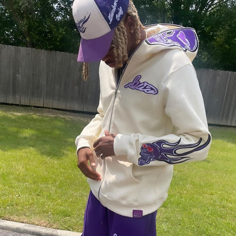 Men's Hoodies Sweatshirts Men Skeleton Print Hoodies High Street Full Zip Long Sleeve Jacket Coats Y2K Harajuku Casual Oversized Hooded Sweatshir