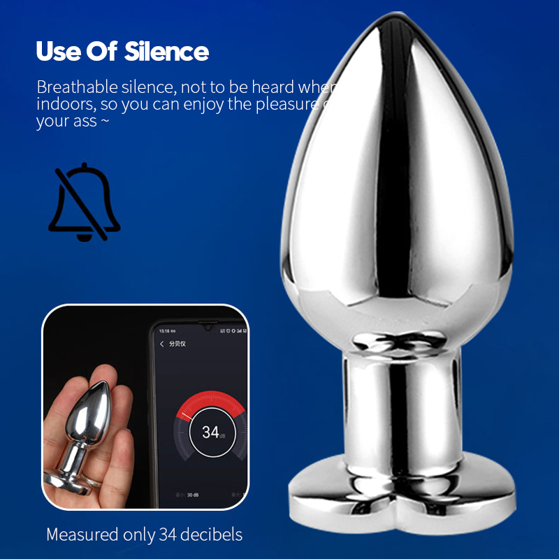 Anal Toys Vibrating Remote HeartShaped App Control Man and Woman Metal Plug Adult Luminous Electric Dildo Couple Intimate 230821