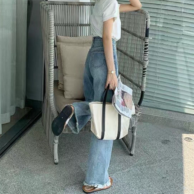 Women's Jeans Tassel Jean XS5XL Pure Minimalist Casual Loose Summer Denim Trousers Wide Leg Students Allmatch Stylish Empire 230821