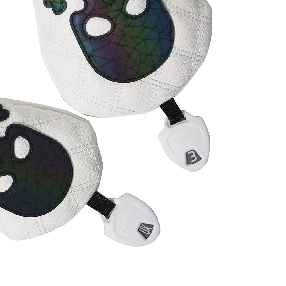 Other Golf Products Golf Wood Cover Skull Gradient for Driver Fairway Hybrid Waterproof PU Leather Golf Club Cover Protector Golf Headcover 230821