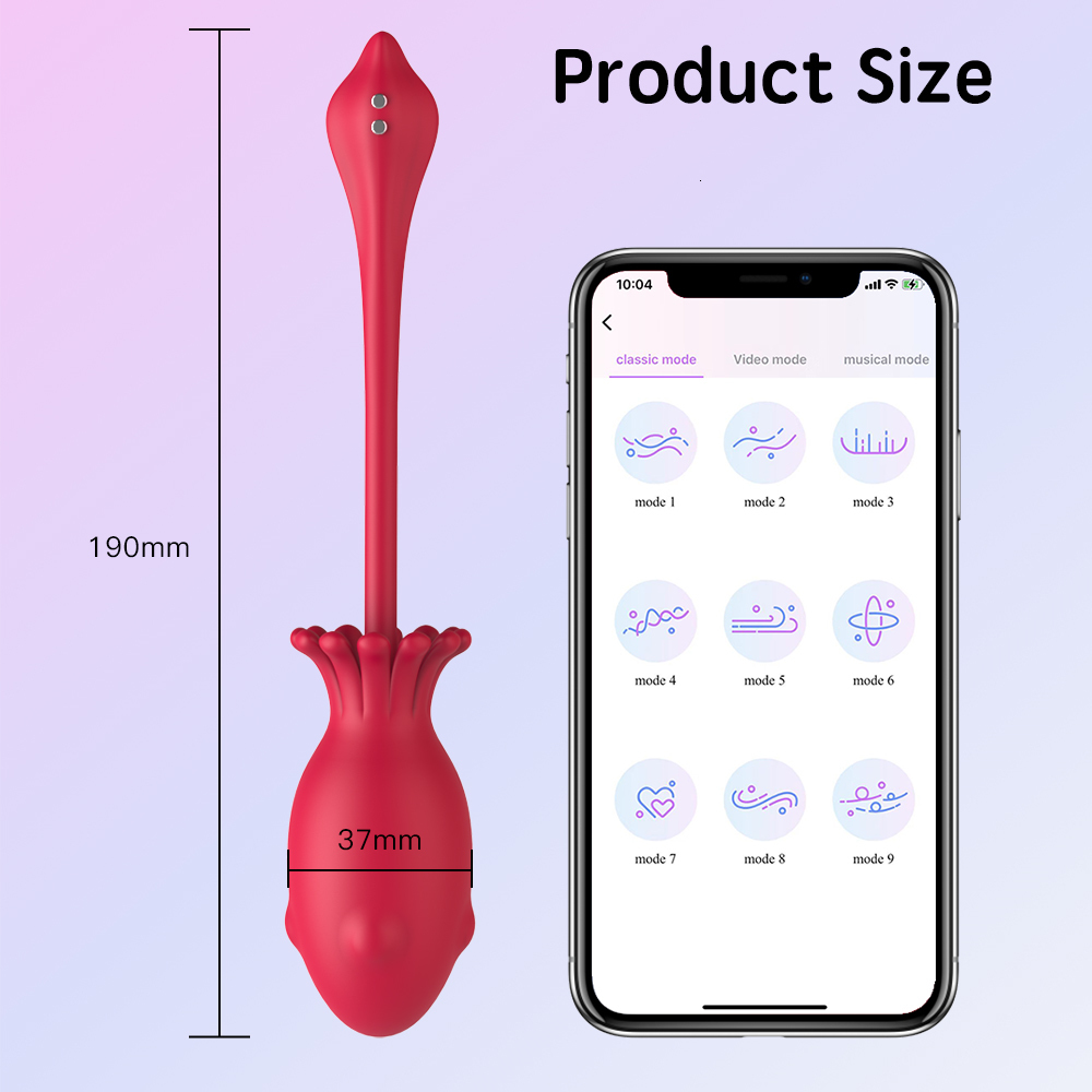 Adult Toys 360 Degree Rotating Egg Vibrators APP Bluetooth Dildo Vibrator Vaginal Balls G Spot Couples Sex For Women 230821