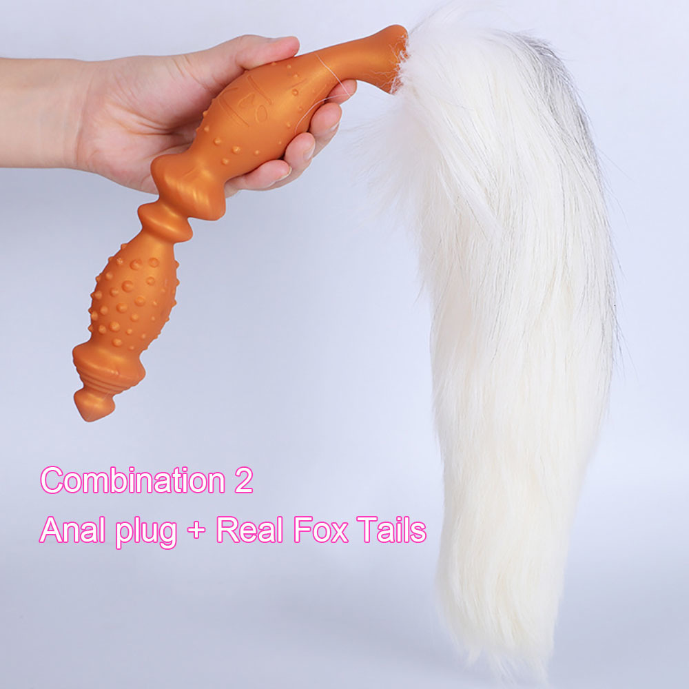 Anal Toys Butt Plug With Tail Cosplay Adult Sex Games For Women Dog DildosSpiked Plugs DIY 356595cm Real toys 230821